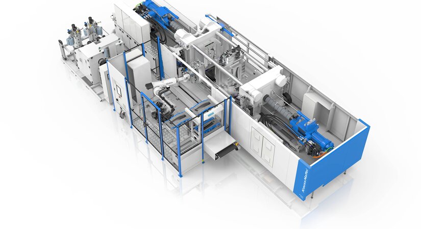Die KraussMaffei GXW 650 mit Wendeplatte.
